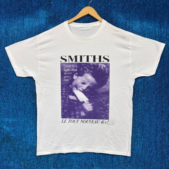 The Smiths There Is A Light That Never Goes Out White Rock T-Shirt Size Large - Picture 1 of 4